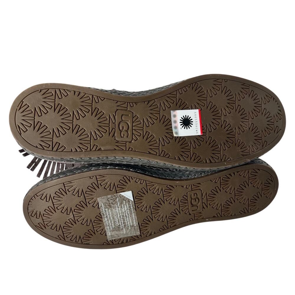 UGG Kennadi Suede Moccasins Fringe Ankle Boots In Thunder Cloud Size 9.5 - Picture 12 of 12